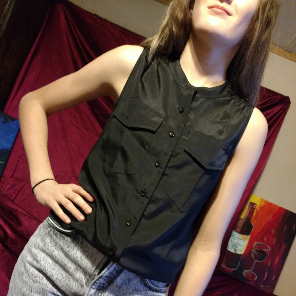 J. Crew Factory Sleeveless Button Down 00